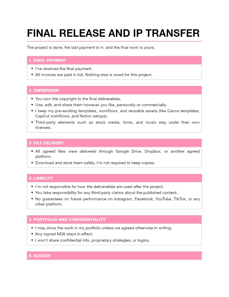 Final Release and Intellectual Property Transfer — original Google Drive preview